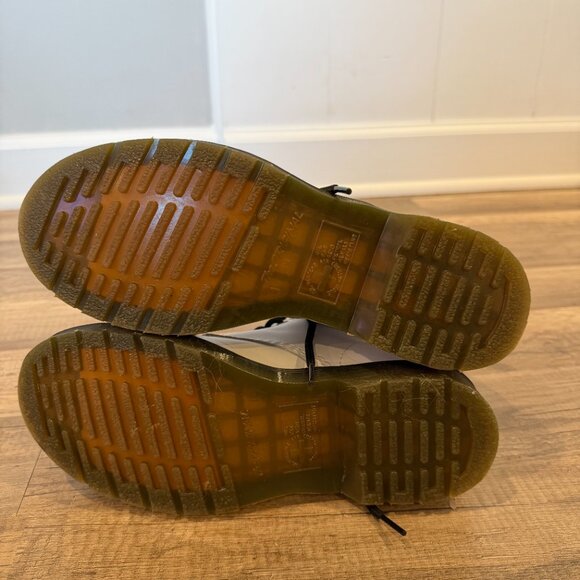 Dr. Marten White Combat Boots 1460 Combat AirWair White Leather sz 8 - Picture 4 of 7